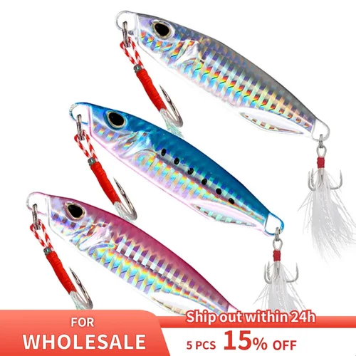 VWVIVIDWORLD-VH, señuelo de Metal fundido, 20G 30G, cebo Artificial, Señuelos de Pesca Shore Lento, súper duro, aparejos de pesca de lubina, venta al por mayor