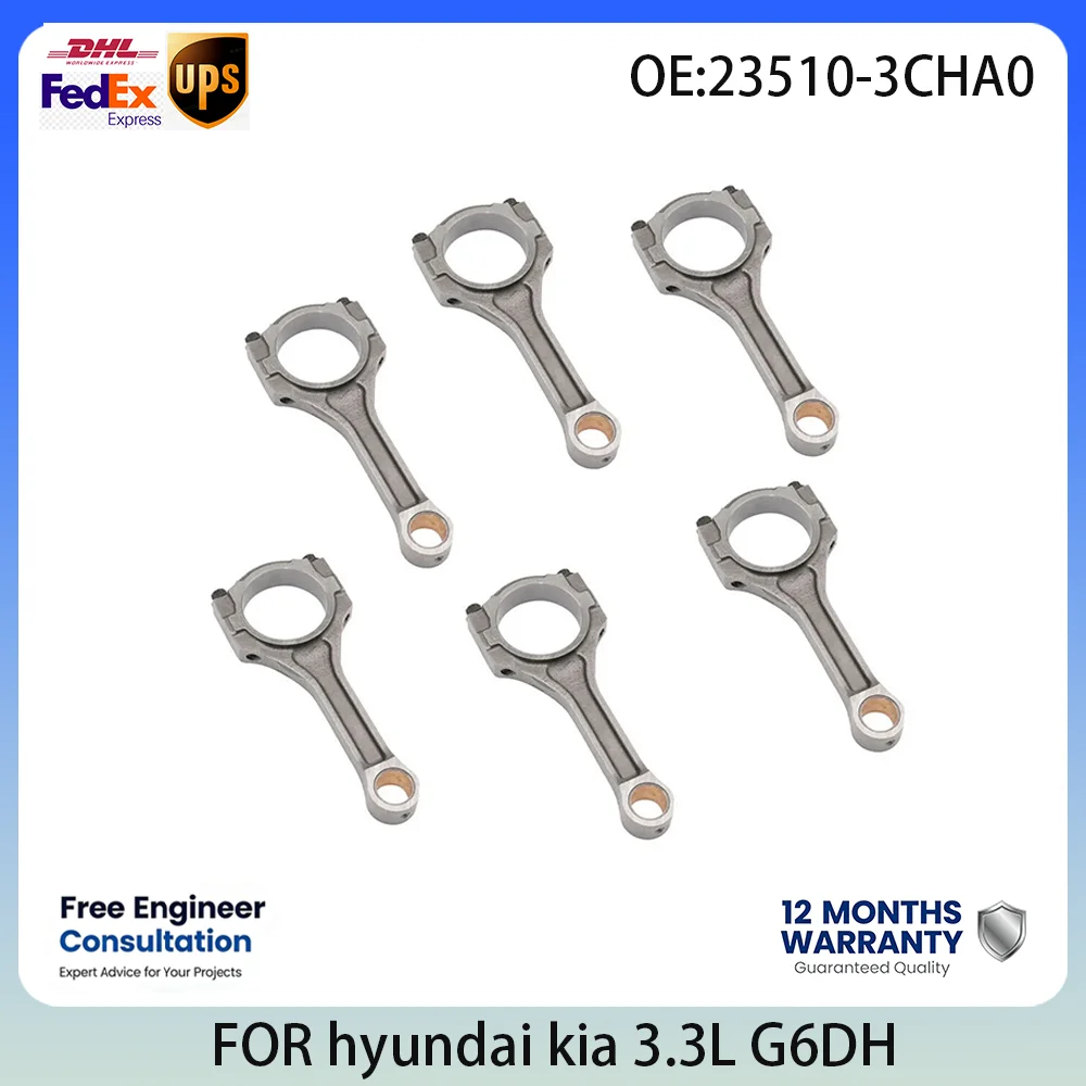 Auto Engine Connecting Rod 23510-3CHA1 For Hyundai Kia G6DH 3.3L Azera Cadenza Santa Fe Sorento 2013-2019 Durable Con Rod