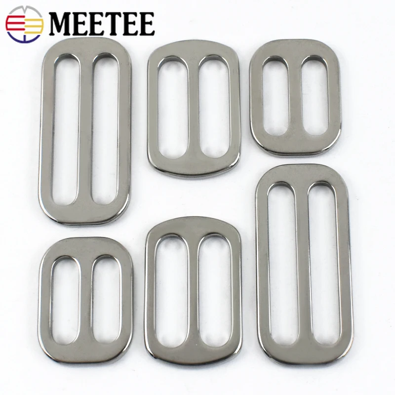 

5/10Pcs 20-38mm Stainless Steel Tri-Glide Slider Ring Metal Buckle for Bag Strap Webbing Adjuster Clasp DIY Garment Accessories
