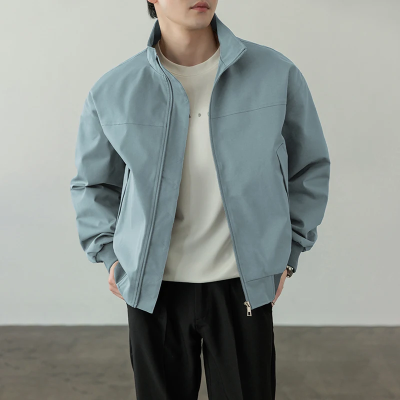Spring Autumn Men Casual Flight Jacket Waterproof Windbreaker Stand Collar Bomber Coat Male Daily All-Match Tactical Outerwear