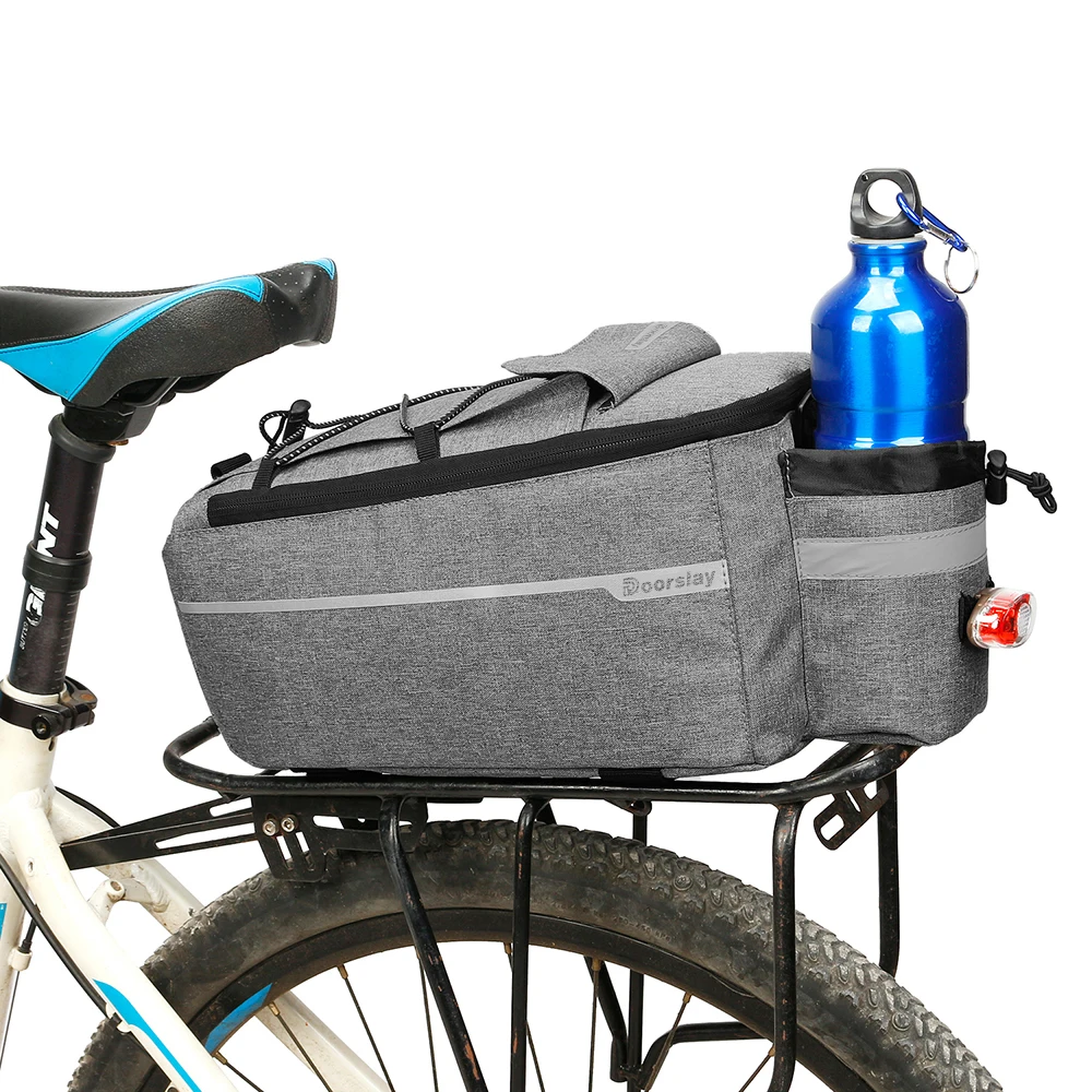 

Doorslay Insulated Trunk Cooler Bag Cycle Bicycle Rear Rack Storage Luggage Bag Reflective MTB Bike Pannier Bag Shoulder Bag