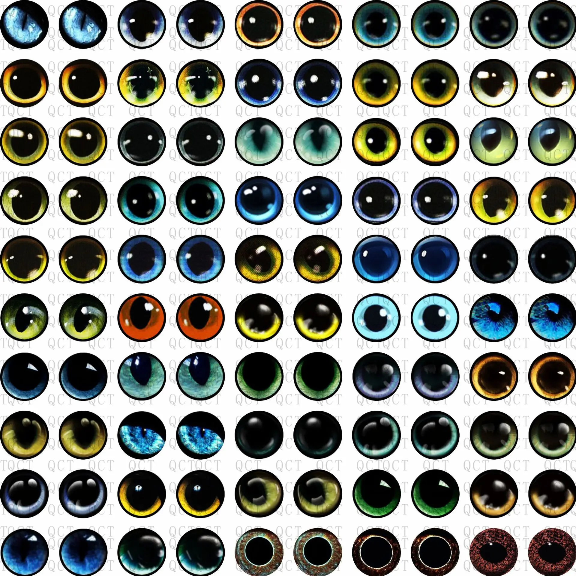 50/100Pcs Pop Glas Eye Ronde Draak Pop Kat Ogen In Paren Glas Plaksteen Cabochons Decoratie Sleutelhanger Diy accessoires