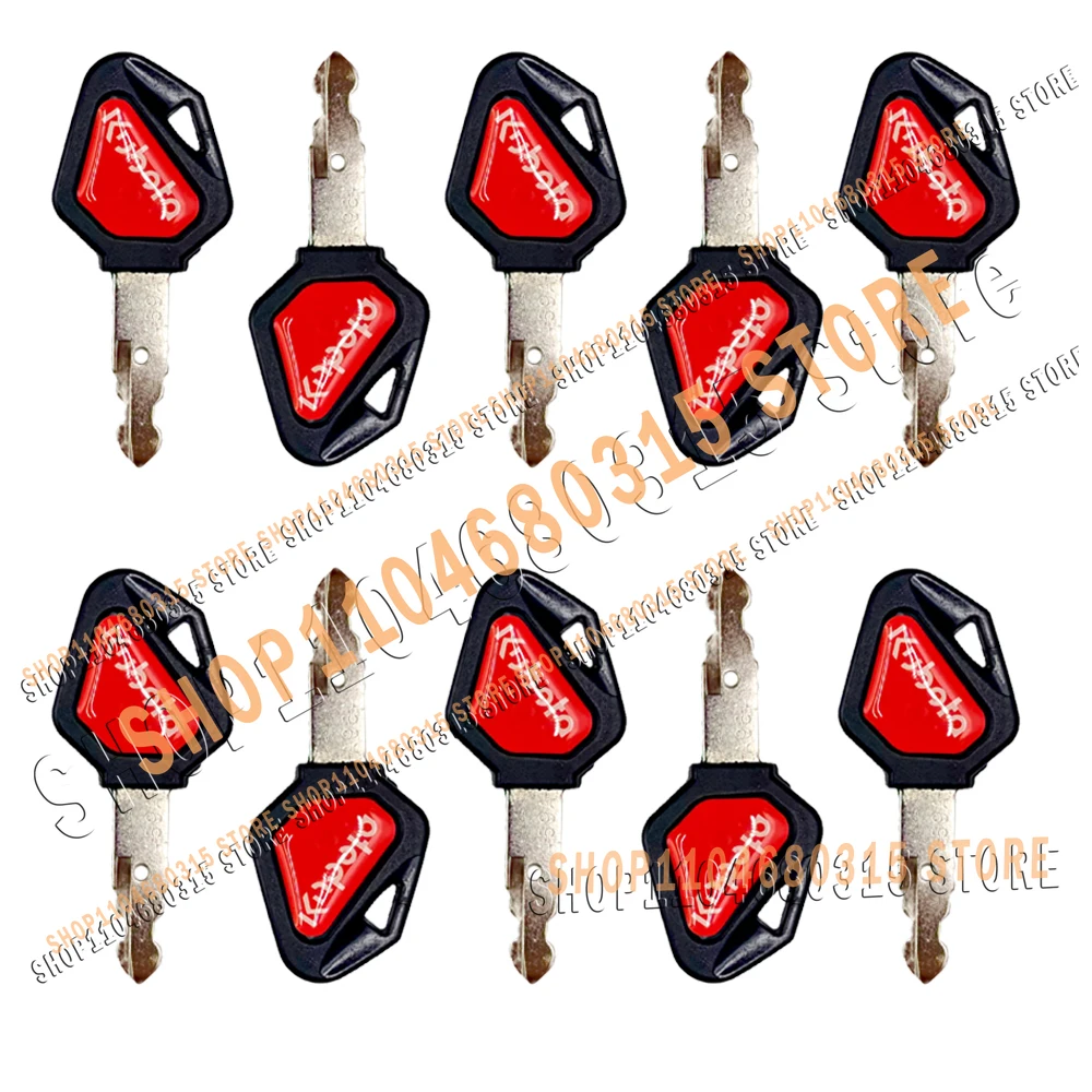 10/20pcs Ignition Keys for Kubota Excavation Keys for U15 20 30 35 KX151 155 165 185 Start Keys