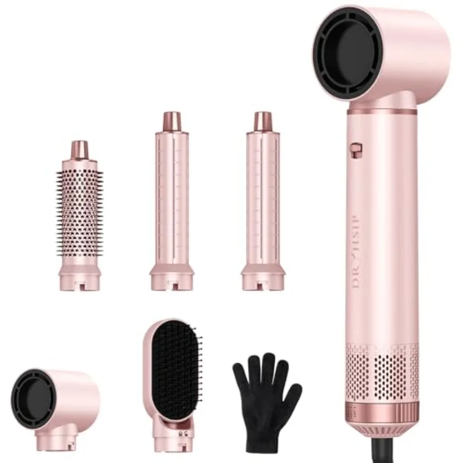 

5 in 1 Hair Styler for Woman Air Curling Wrap Drying Curling Straightening and Volumizing Hot Air Curler Dryer Brush Tool Set C