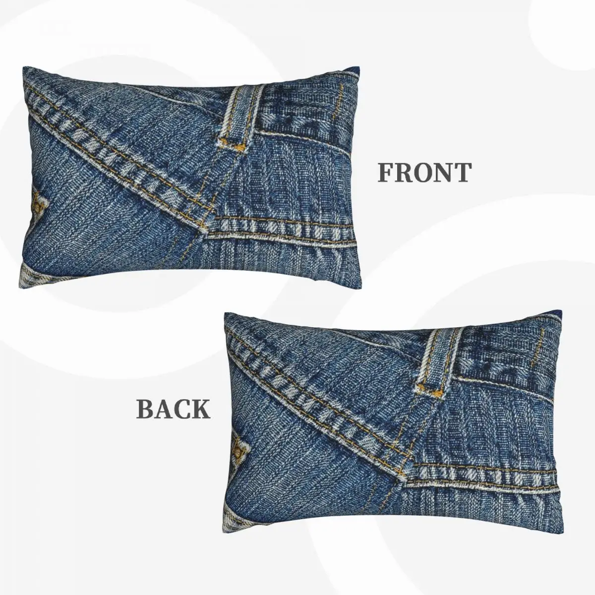Behind Pants I Love Bluejeans Denim Rectangle Pillowcase Cushion Cover Decorative Bedroom Bed Home Comfort Throw Pillow