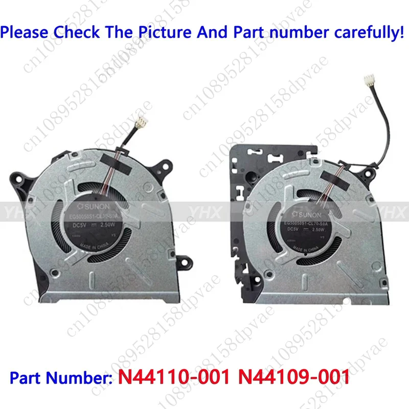 

GYX New For HP EG50050S1-CL70-S9A CPU Cooling Fan 5V Cooler N44110-001 N44109-001 Fast delivery