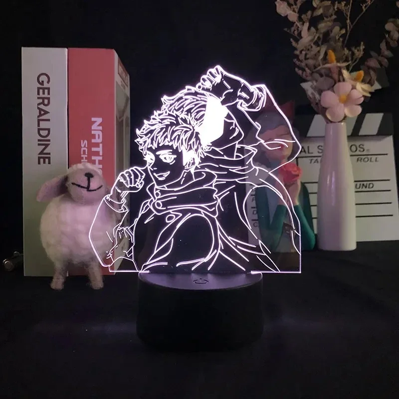 Jujutsu Kaisen Gojo Satoru Nanami Kento Sukuna 3d Led Lamp for Bedroom Anime Figure Night Lights Mange Room Decor Boys Gift