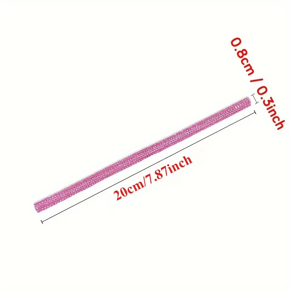4 pieces of car vent trim, crystal air conditioning decorations, universal flexible strips, female interior accessories