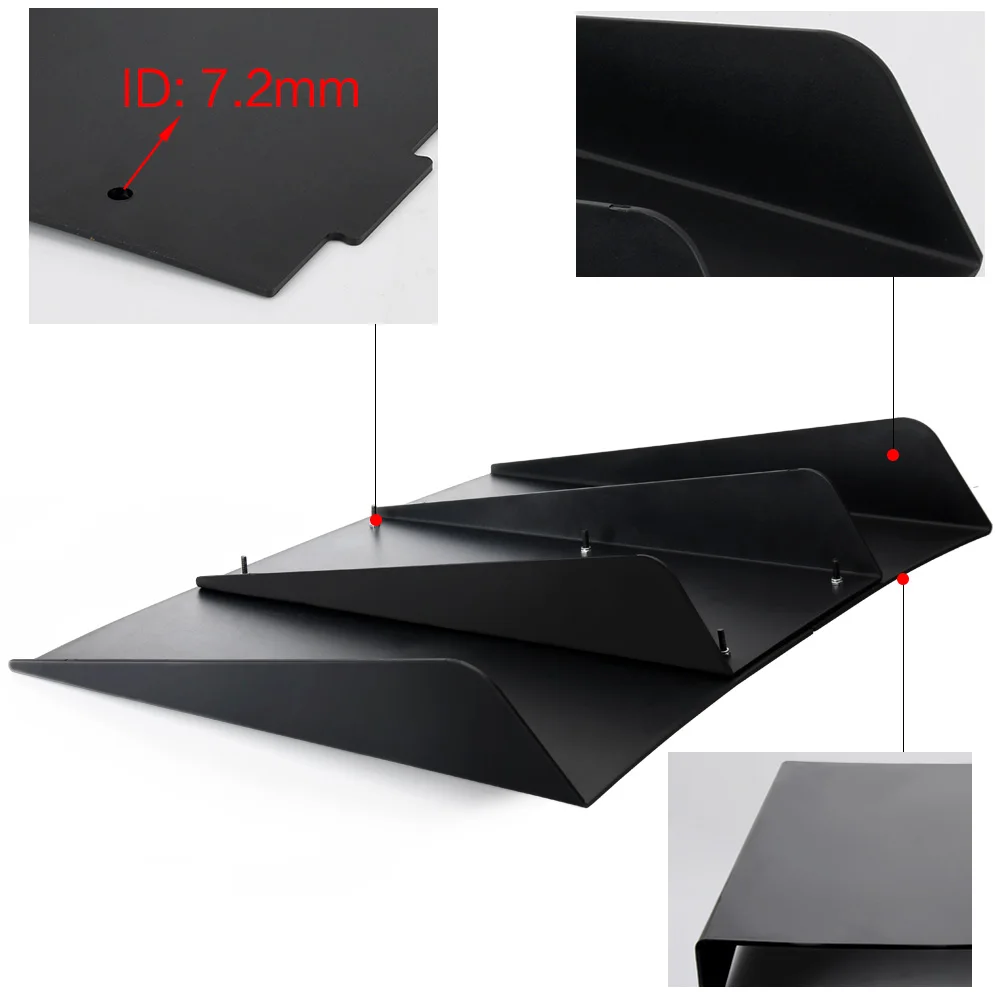 Rear Bumper 4 Shark Fins Diffuser Car Spoiler Decoration Fin 22\