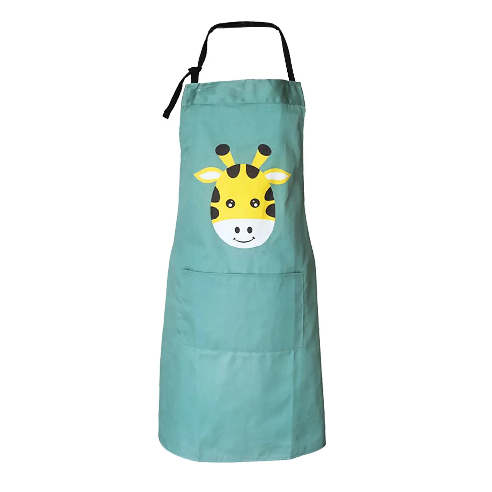 

Cute Animal Apron Dustproof Oilproof Cotton Hanging Neck Ties Machine Washable Cooking Camping Gardening Parent-child