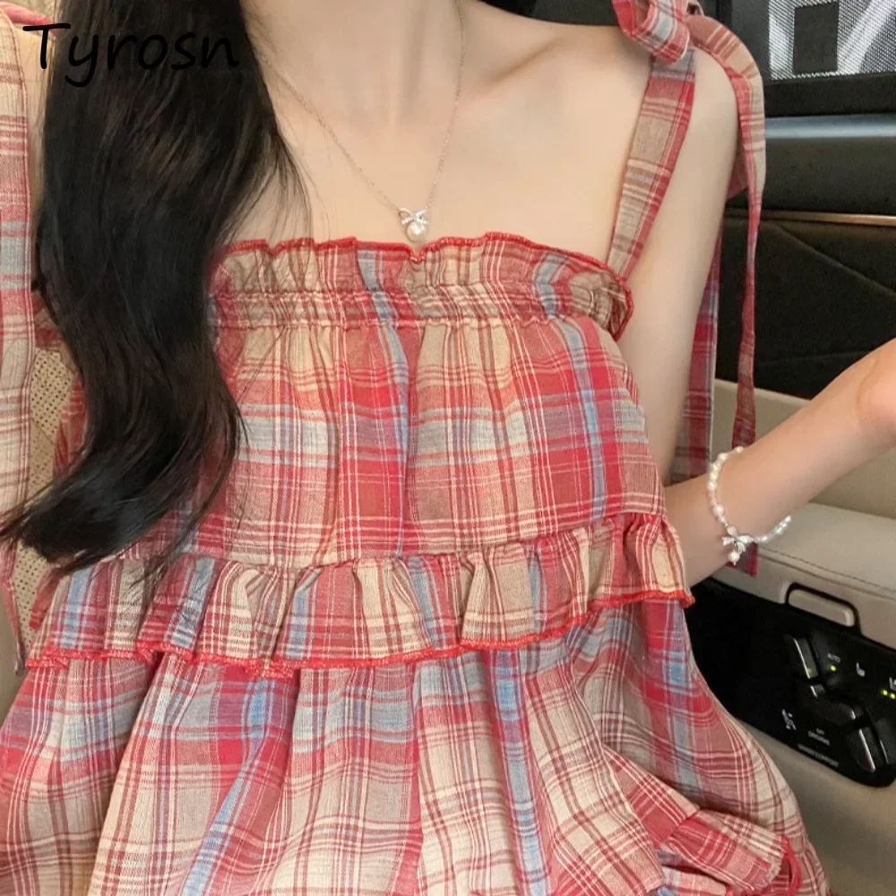 Camisole for Women Lovely Charming Vintage Japanese Preppy Style Versatile Y2k High Street Lightweight Ins Mujer Clothing Casual