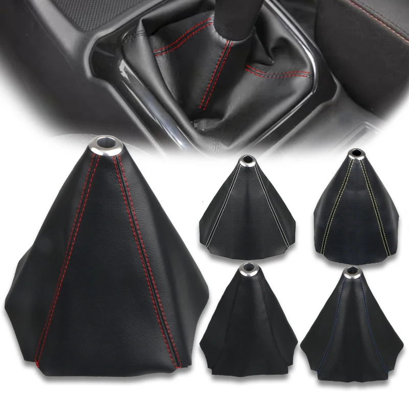 

1PCS Leather Universal JDM Car Gear Shift Knob Boot Cover Collar Shifter Lever Cover