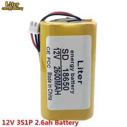 12V 18650 Lithium Battery Pack 3S1P  2.6ah 2.8ah 3ah Fishing LED Light Bluetooth Speaker 12.6V Emergency DIY batteries with PCB