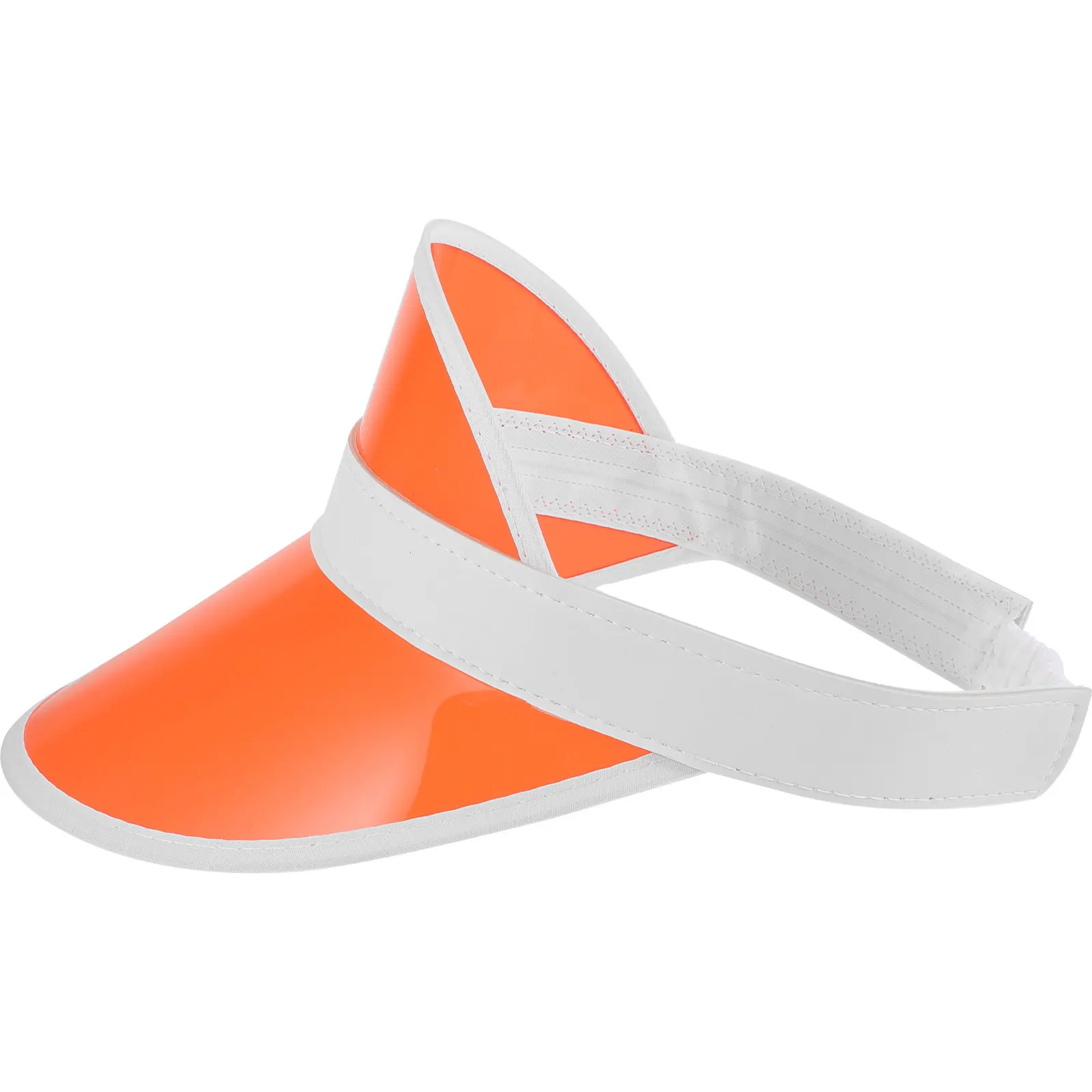 

Outdoor Wide Brim Sun Visor Hat Summer Colored Beach Hat Sun Proof Protection Women Visors Running Sports Orange Visor