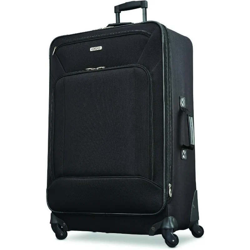 Fieldbrook XLT Softside Upright Luggage, Black, 4-Piece Set (BB/DF/21/25)