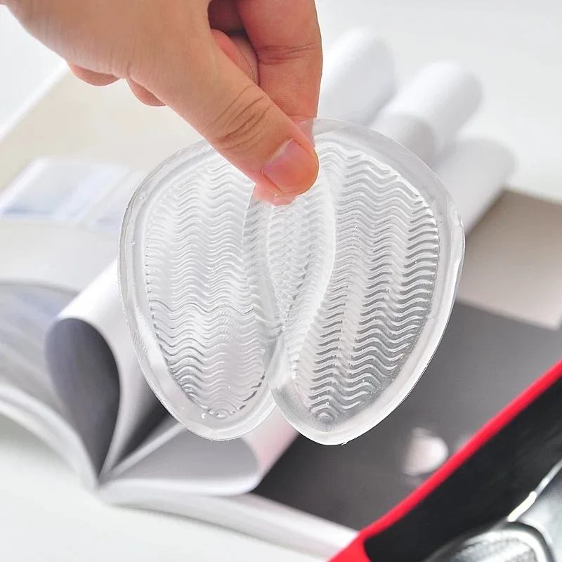 1 paio di cuscinetti per inserti per l'avampiede per scarpe da donna antiscivolo sollievo dal dolore al piede in silicone per sandali con tacco alto solette per scarpe in gel