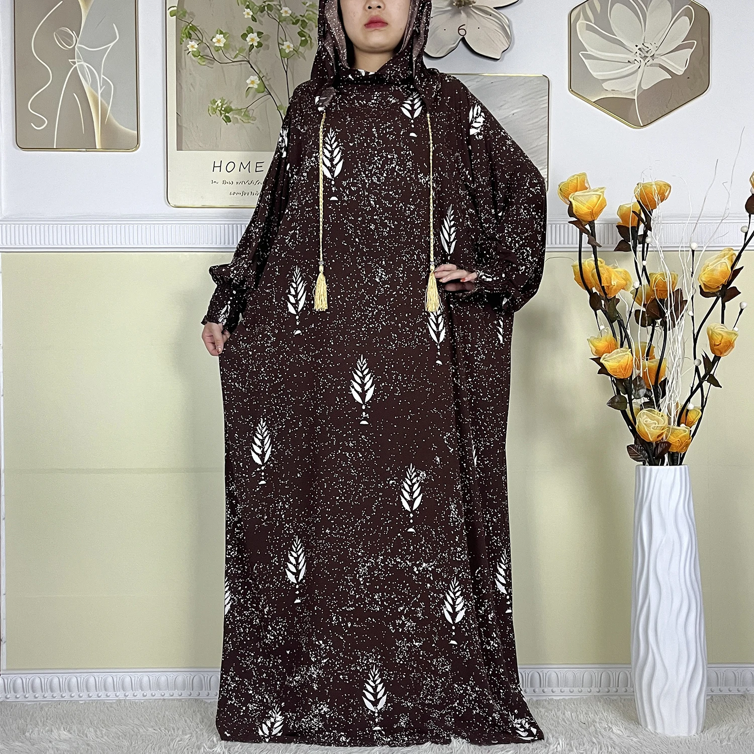 Neue Art muslimische Abayas für Frauen Ramadan Gebets kleid lässig lose Dubai Truthahn Femme Baumwolle Robe afrikanische traditionelle Kleidung