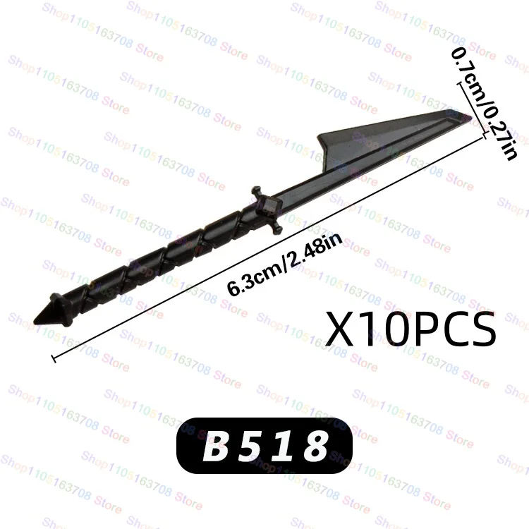 PJT051 Średniowieczne Akcesoria Miecze Łuki Strzały Włócznie Tarcze Mini Figurki Akcji Klocki Model do Składania Zabawki