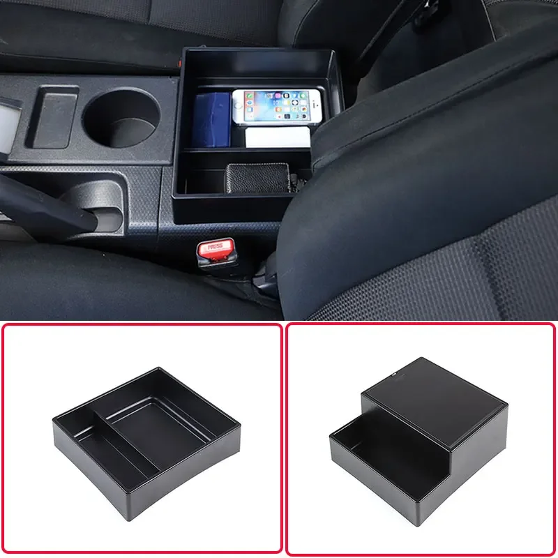 

ABS Black 1Pcs For Toyota FJ Cruiser 2007-2021 Car Center Console Armrest Box Plus Height Storage Box Car Interior Accessories