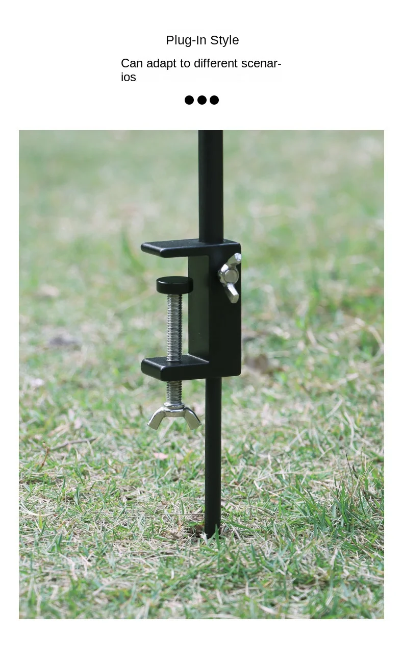 TARKA Abnehmbarer Campinglaterne-Ständer aus Aluminiumlegierung, Lichtaufhänger für Outdoor-Laternen zum Wandern und Angeln – Detail 3