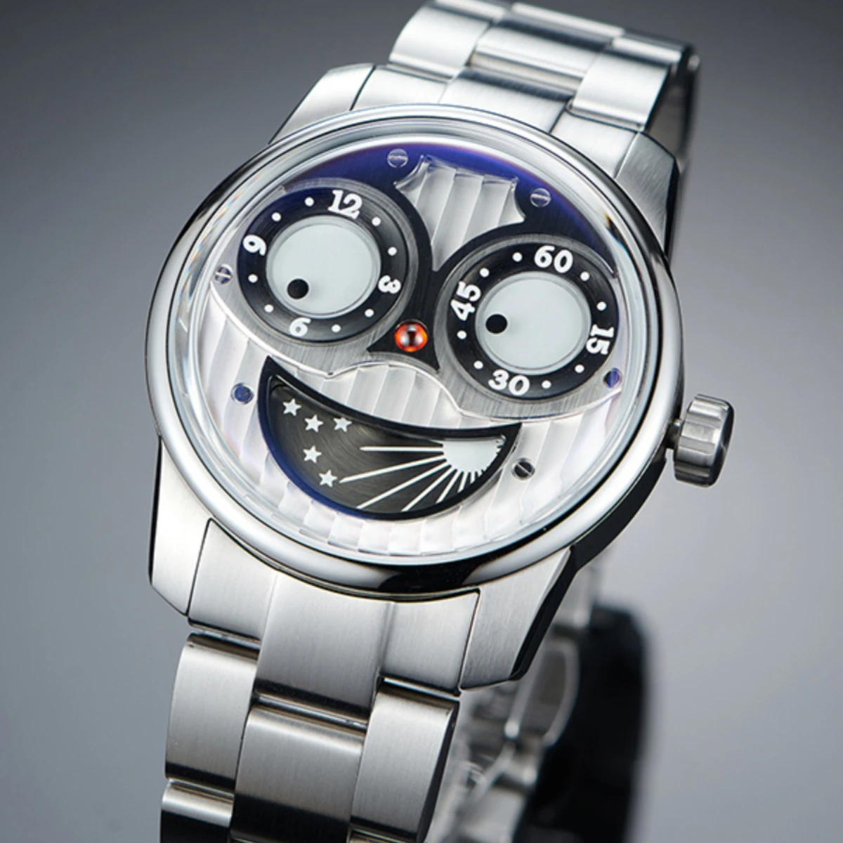 OBLVLO Men Automatic Watch 42mm Luxury Watches Mechanical Wristwatch Waterproof Luminous Joker Dial Steel Strap Sapphire