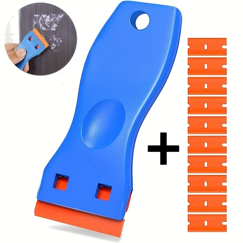 1Set Car Sticker Remover Multipurpose Plastic Small Paint Automotive Film Applying Tool Household Glass Cleaning Scraper