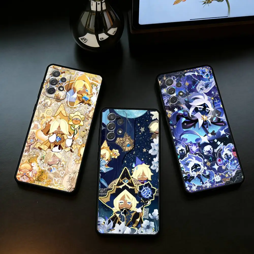 Cookie Run K-KingdomS Phone Case For Samsung Galaxy A73,A72,A71,A70,A53,A52,A51,Soft Silicone Black Cover