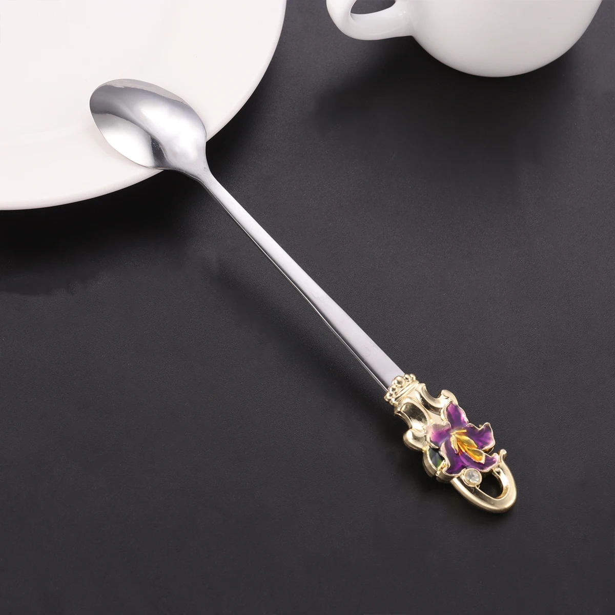 

flower coffee spoons kitchen spoon stirring spoons dessert scoops