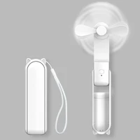 Mini ventilateur portable, rechargeable par USB, ventilateur portatif pliable réglable à 3 vitesses, adapté aux femmes, aux voyages et aux usages en extérieur 5