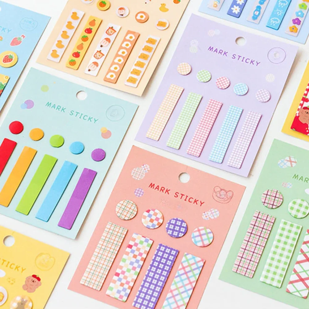 60/80 sheets/set Index Stickers Bookmarks Creative Kawaii Stationery Cartoon Reading Accessories Cute Bookmark Book Lover Gifts