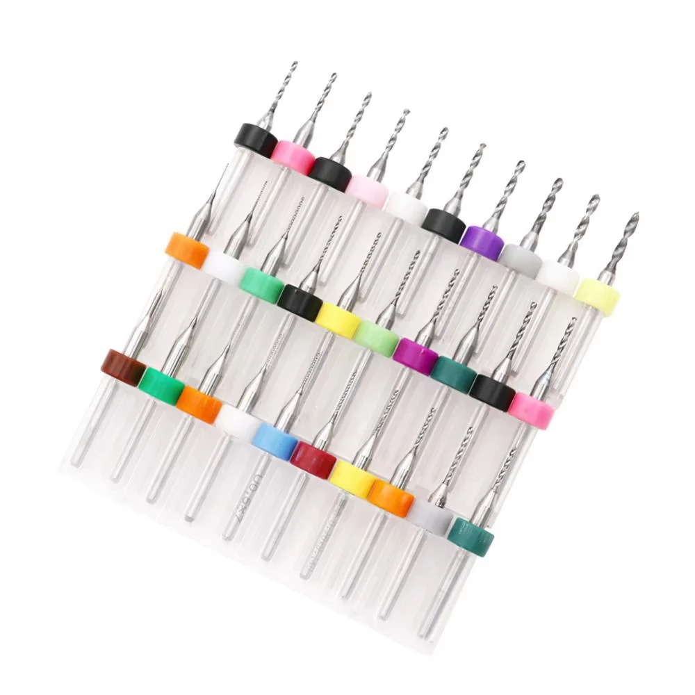 10Pcs PCB Drill Bits Set Tungsten Carbide Micro Mini CNC Drilling Tool For Circuit Board Jewelry