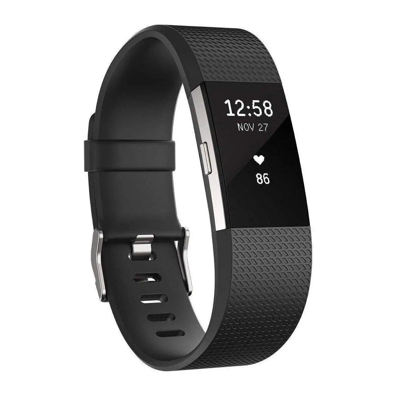 

Fitbit Charge 2 Fitness and Activity Tracker with Built-in GPS, Heart Rate, Sleep & Swim Tracking, Black/Black, One Size