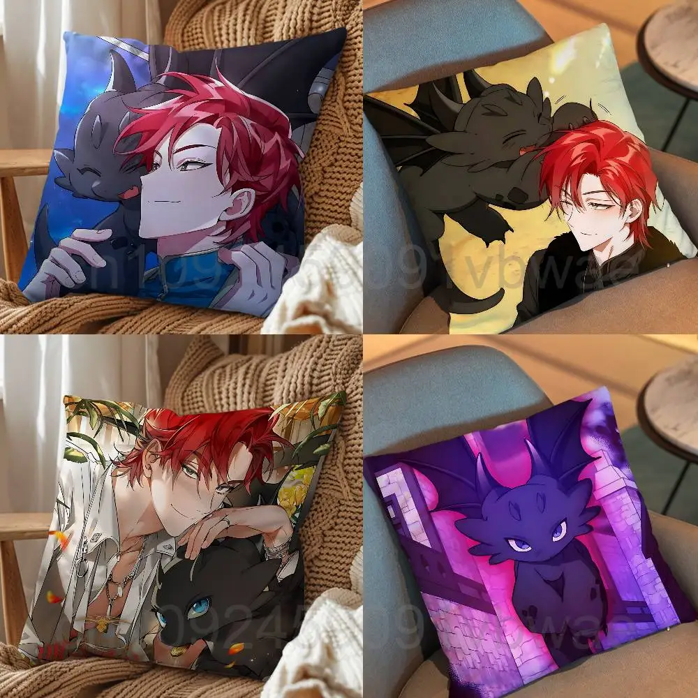 Cale Henituse Lout of Counts Family Pillow Case Anti-dustmite Pillowcase Invisible zipper silky short plush Sofa cushion cover