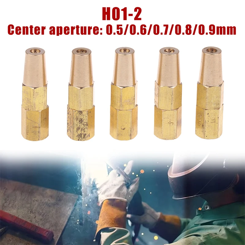 

1/5Pcs Copper Propane Welding Nozzle Tips - 0.5/0.6/0.7/0.8/0.9MM Replace Part for H01-2 Gas Welding Torch | Welding Accessories