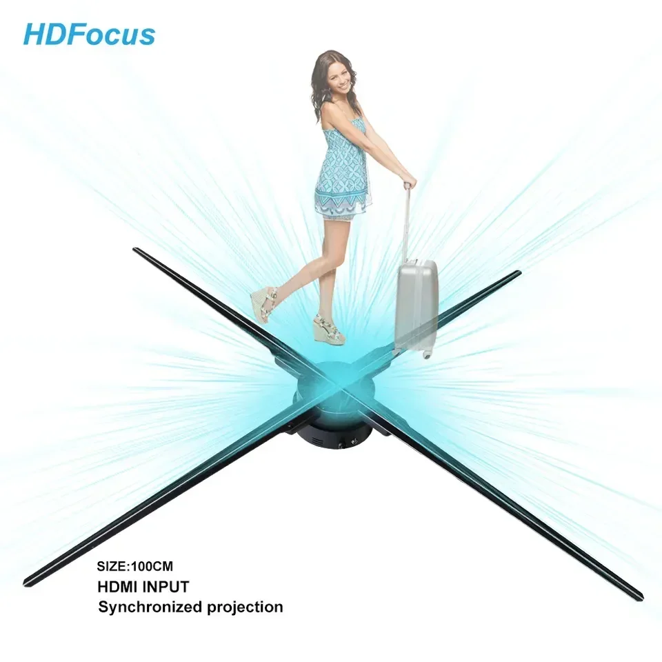 Popular Hologram Fan 3D Holographic Display 3D Spinning Hologram Live Hdmi-Synchronization Holographic Fan 3D