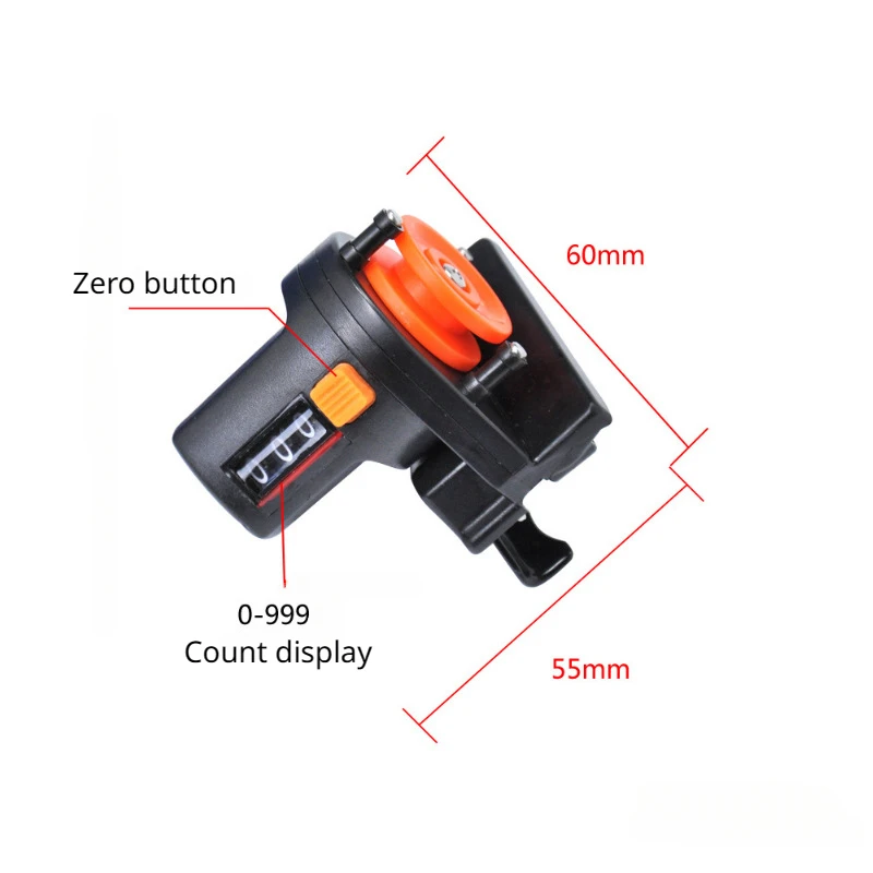 Fishing line length counter fishing line sea fishing boat display valve maximum display value 999