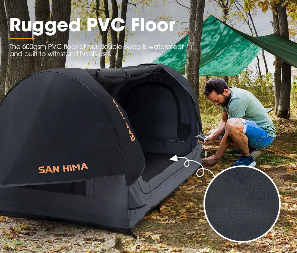 SAN HIMA impermeable senderismo viaje Bivvy doble aire Swag tiendas de campaña Camping al aire libre ligero tienda de campaña para 2 personas