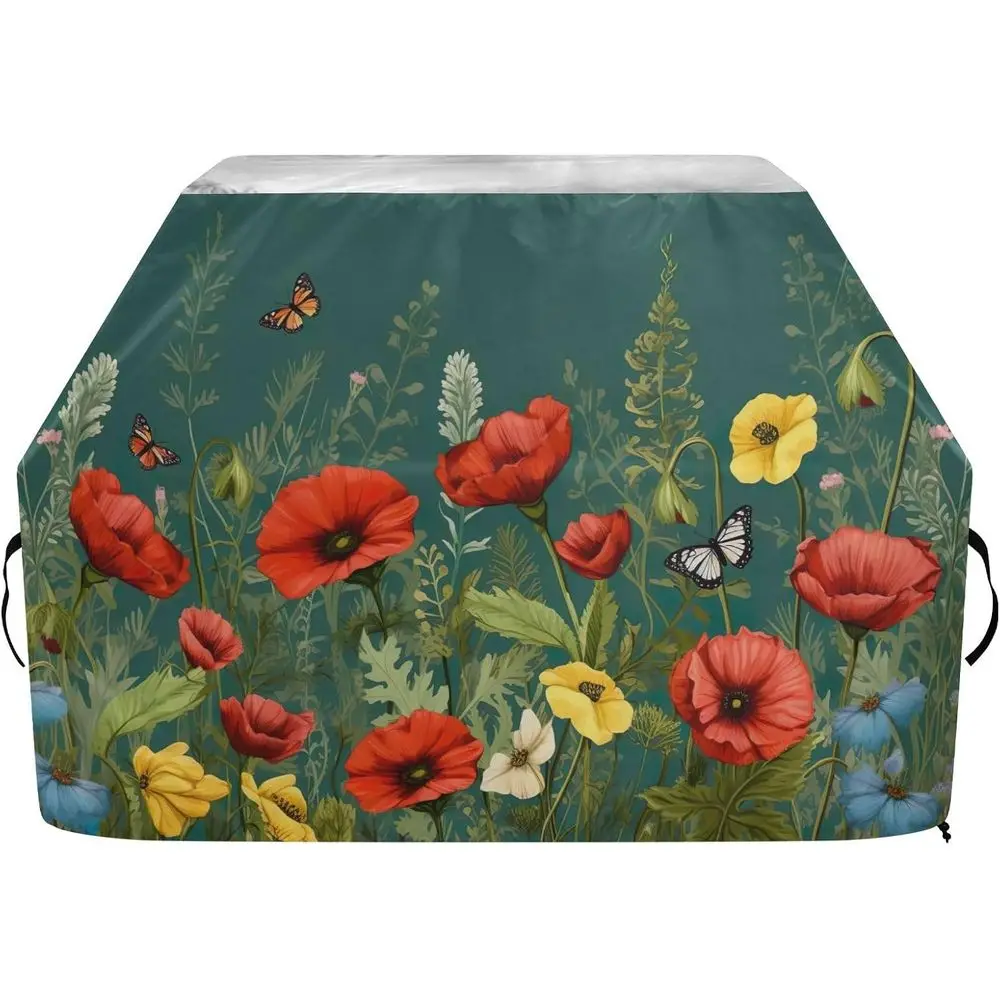 

Нижняя крышка для гриля Colorul, 65-дюймовая сверхмощная крышка для барбекю на открытом воздухе, водонепроницаемая крышка для газового гриля для барбекю с регулируемыми ремнями или большинством