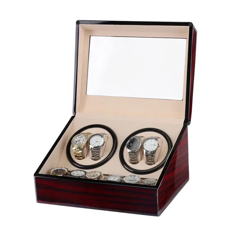 

Automatic Watch Winder with Zero Magnetism Luxury Mechanical Watch Rotating Storage Display Box Personalized Safe Deposit Box