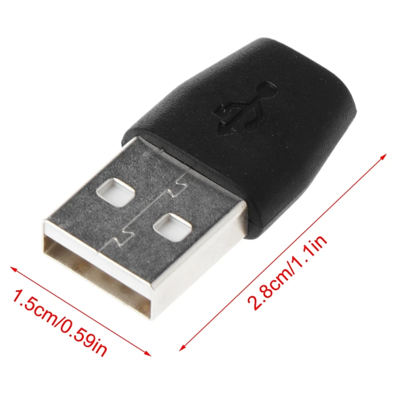 Konverter adaptor USB 2.0 Male ke Micro USB Female, konverter adaptor untuk Transfer Data dan pengisian daya