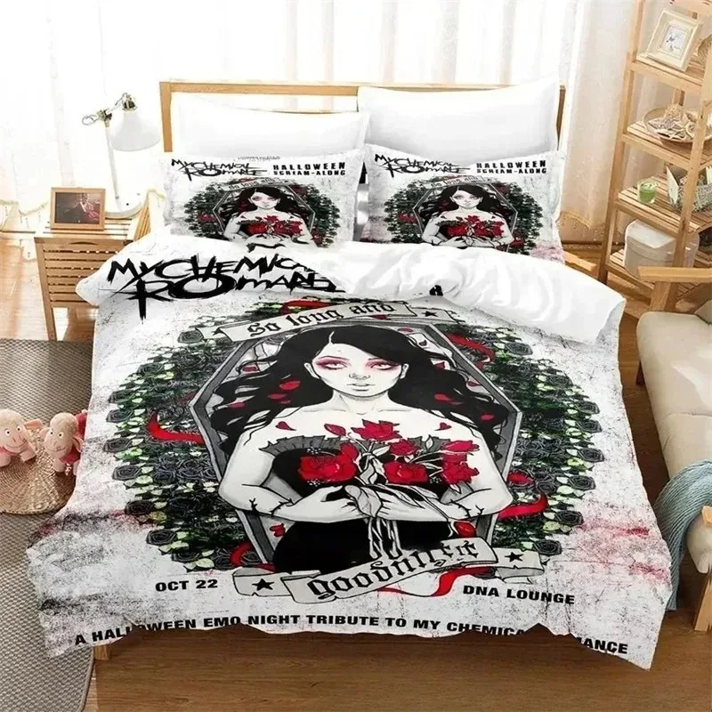 3D Printed My Chemical Romance Bedding Sets Exquisite Bed Supplies Set Duvet Cover Bed Comforter Set Luxury Birthday Gift