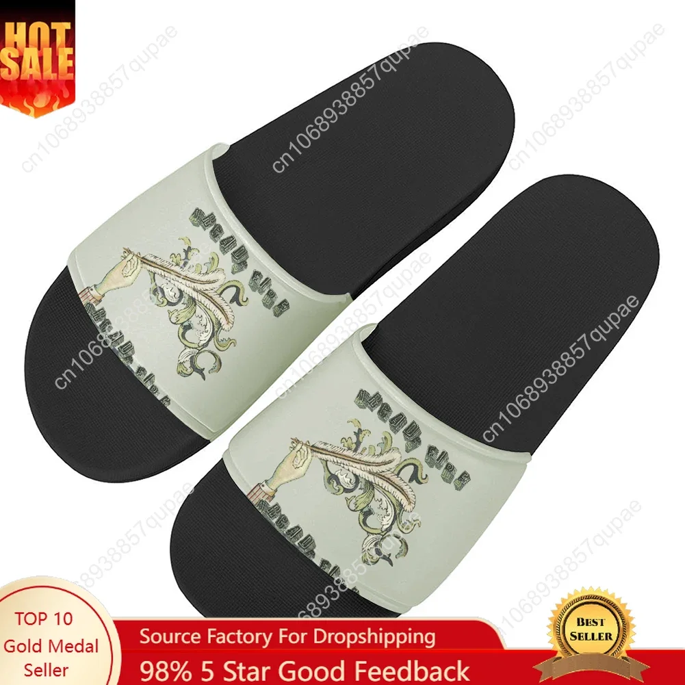 Arcade Fire Rock Band Slippers Home Water Shoes Men Women Teenagers Beach Pool Sandals High Quality Custom Summer Slipper