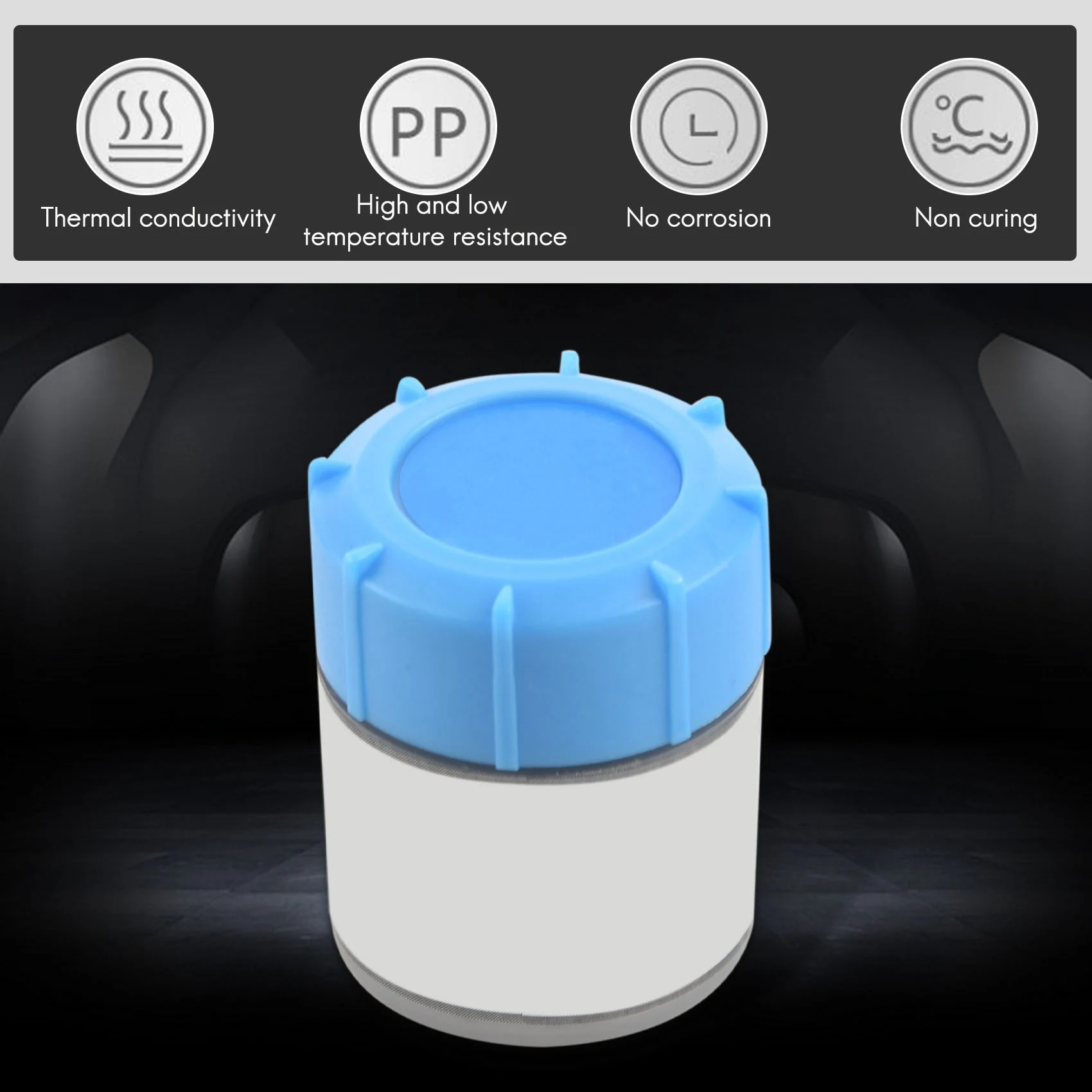 실버 서멀 그리스 페이스트 복합 칩셋 냉각, CPU GPU HY710 용, 20g