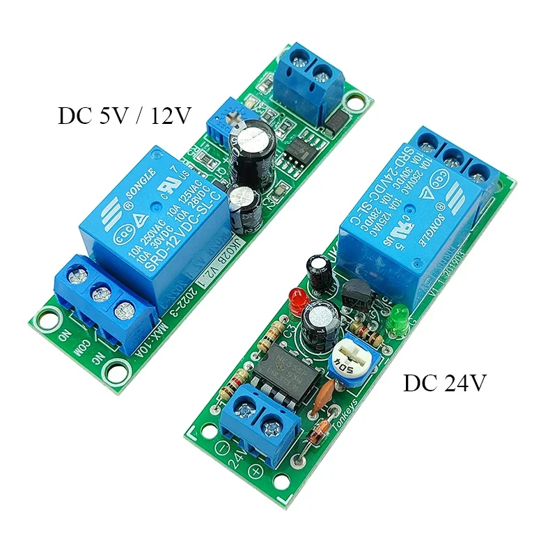 Time Delay Relay Module 5V 12V 24V Triggle Delay Monostable Relay Module Adjustatle 5s 60s 240S Turn On OFF Relay Switch Module