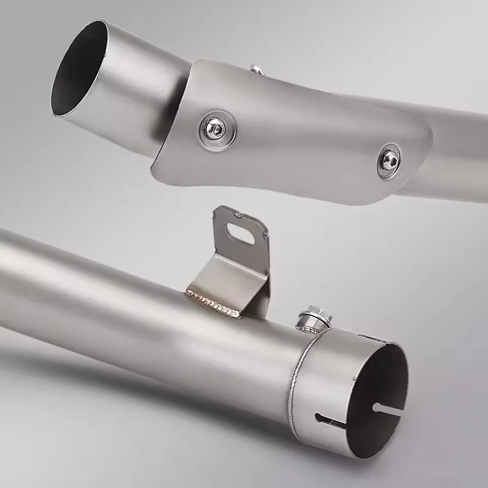 For Suzuki GSXR GSX-R 1000 07-11 GSXR1000 GSX-R1000 K7-K11 Motorcycle Exhaust Mid Link Pipe Escape Slip-On With Silvery Muffler - Image 6