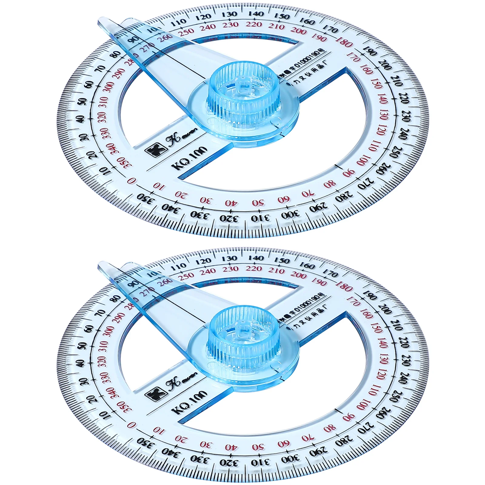 2 stuks geometrische gradenboog kindercirkel 360 graden kantoortekeningliniaal voor geometrie school