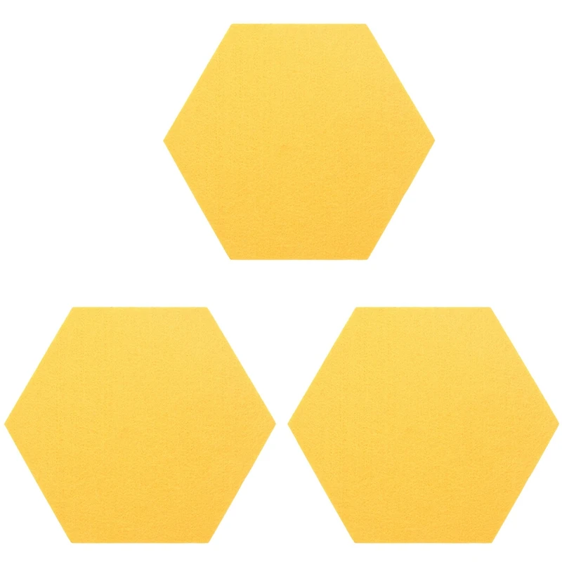 15 Teile/satz Hexagon Fühlte Bord Hexagonal Fühlte Wand Aufkleber 3D Dekorative Hause Nachricht Bord Baseboard Grau Gelb Serie