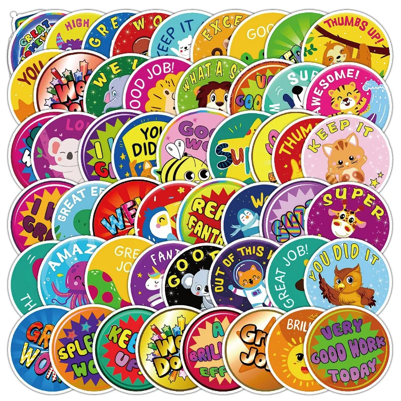 10/25/50pcs Kids Award Reward Stickers Graffiti for DIY Boys Girls Scrapbook Suitcase Water Bottle Phone Laptop Guitar Decal