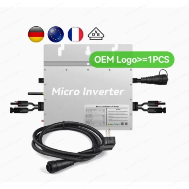 800W Balcony Grid‑Tied Micro‑Inverter Adjustable Output Power With WiFi APP Real‑Time Monitoring for Solar PV System