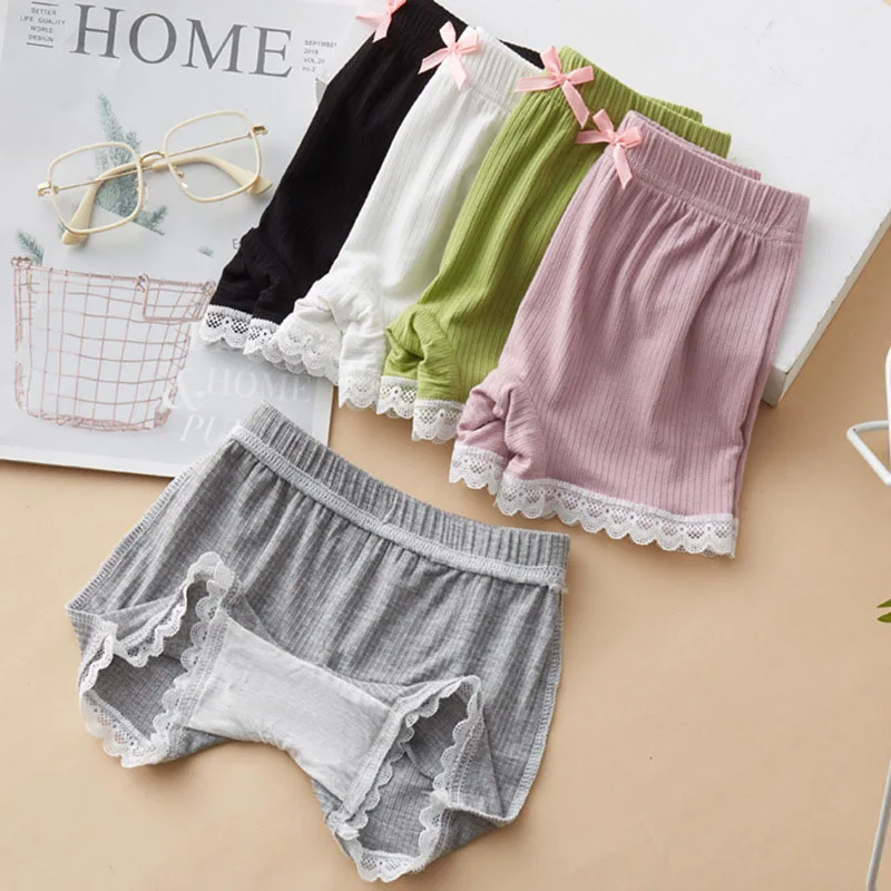 New Kids Leggings Children Safety Pants To Prevent Exposure Wear Leggings for Girls Underpants Cute Bow Shorts Underwear Clothes